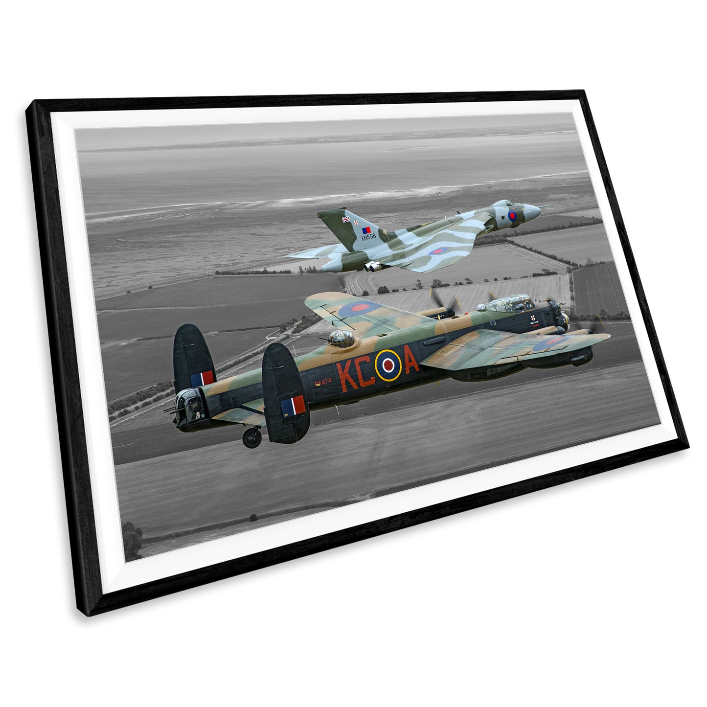 Vulcan Bomber & Lancaster Bomber Raf Military Aircraft Wall Art Print Picture Poster