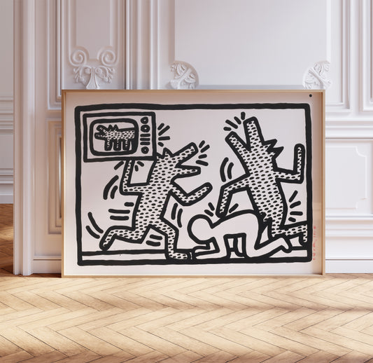 Keith Haring Poster, Pop Art, Keith Haring Print, Vintage Street Art, Famous Wall Art. Home Décor, Gift Idea, A2/A3/A4/A5