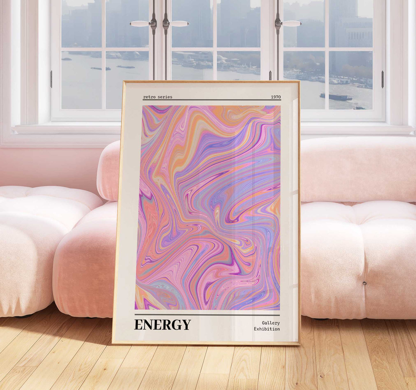 Aura Print - Energy Print - Aura Poster - Spiritual Art - Affirmation Wall Art - Positivity Poster - Pink Marble Print - Positive Aura Print