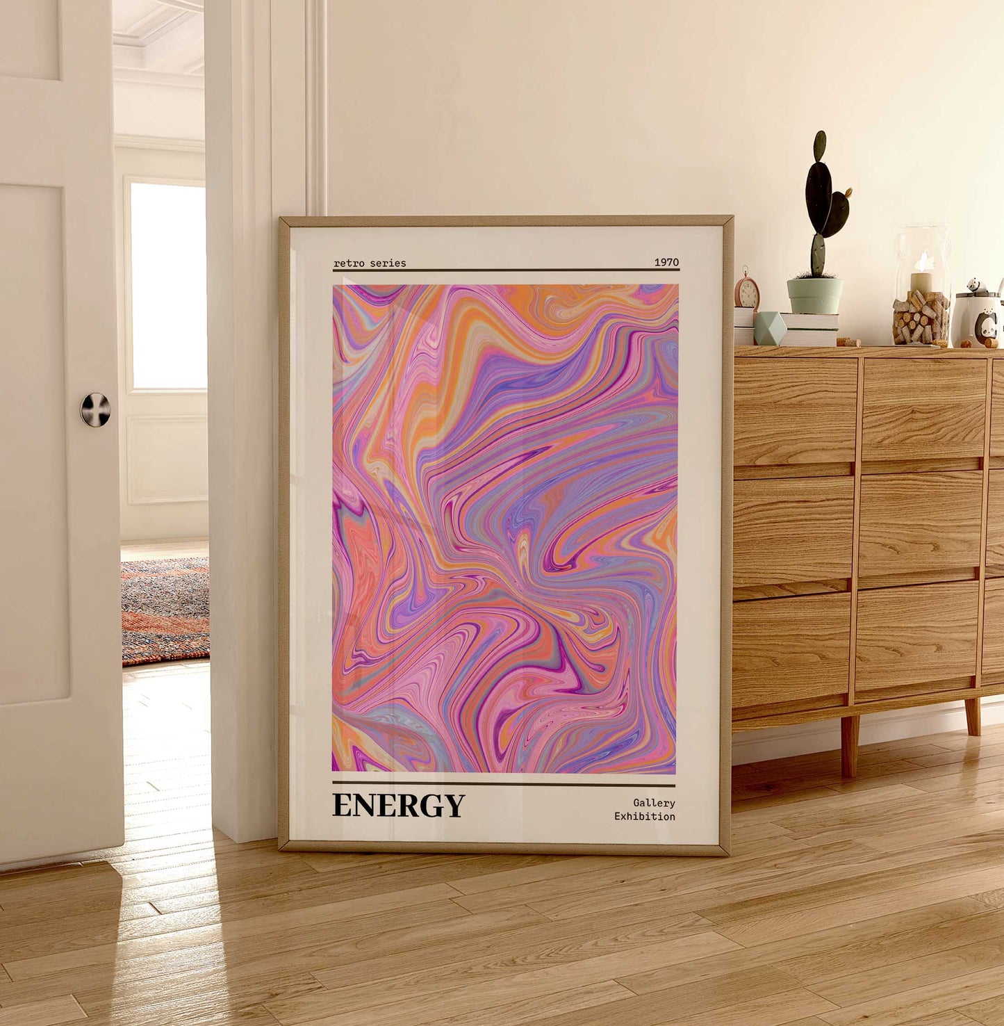 Aura Print - Energy Print - Aura Poster - Spiritual Art - Affirmation Wall Art - Positivity Poster - Pink Marble Print - Positive Aura Print