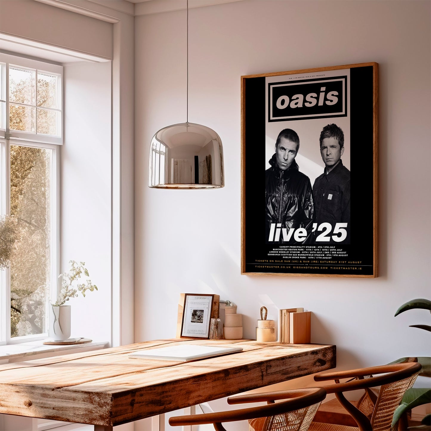 Oasis REUNION 2025 Tour Poster