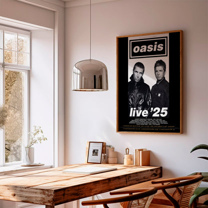 Oasis REUNION 2025 Tour Poster