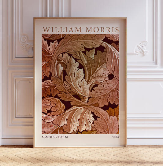 William Morris Floral Art Print Exhibition Poster, Vintage Poster, Wall Décor