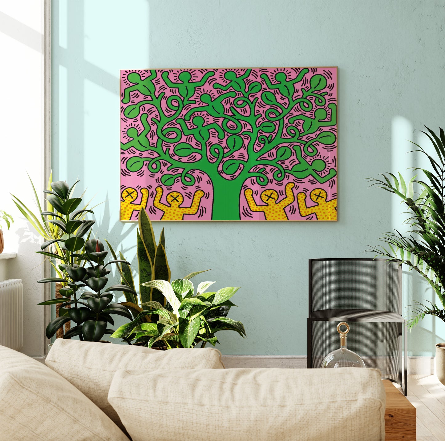 Keith Haring Poster, Tree of Life, Keith Haring Print, Vintage Pop Art, Famous Wall Art. Home Décor, Gift Idea, A2/A3/A4/A5