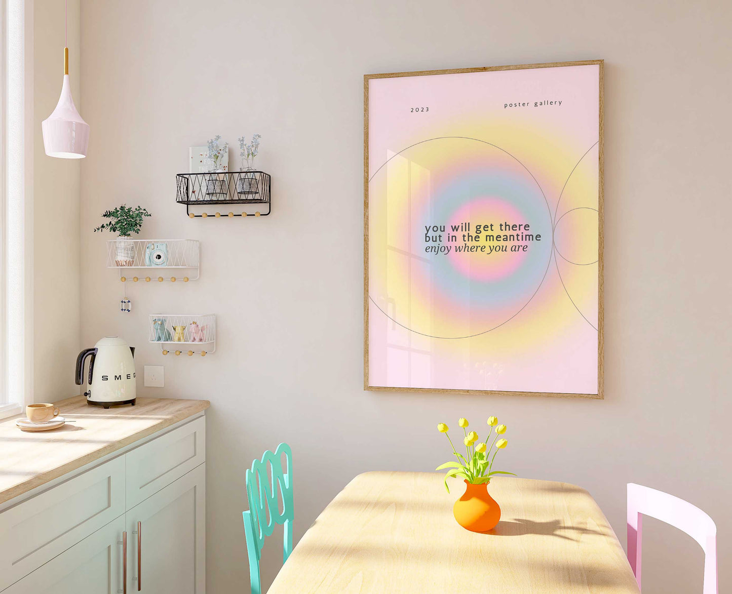 Aura Print - Energy Print - Aura Poster - Spiritual Art - Affirmation Wall Art - Positivity Poster - Pastel Print - Positive Aura Print