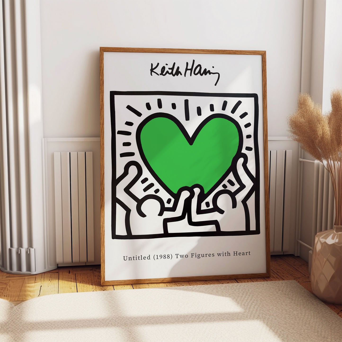 Keith Haring Love Heart Green Exhibition Poster