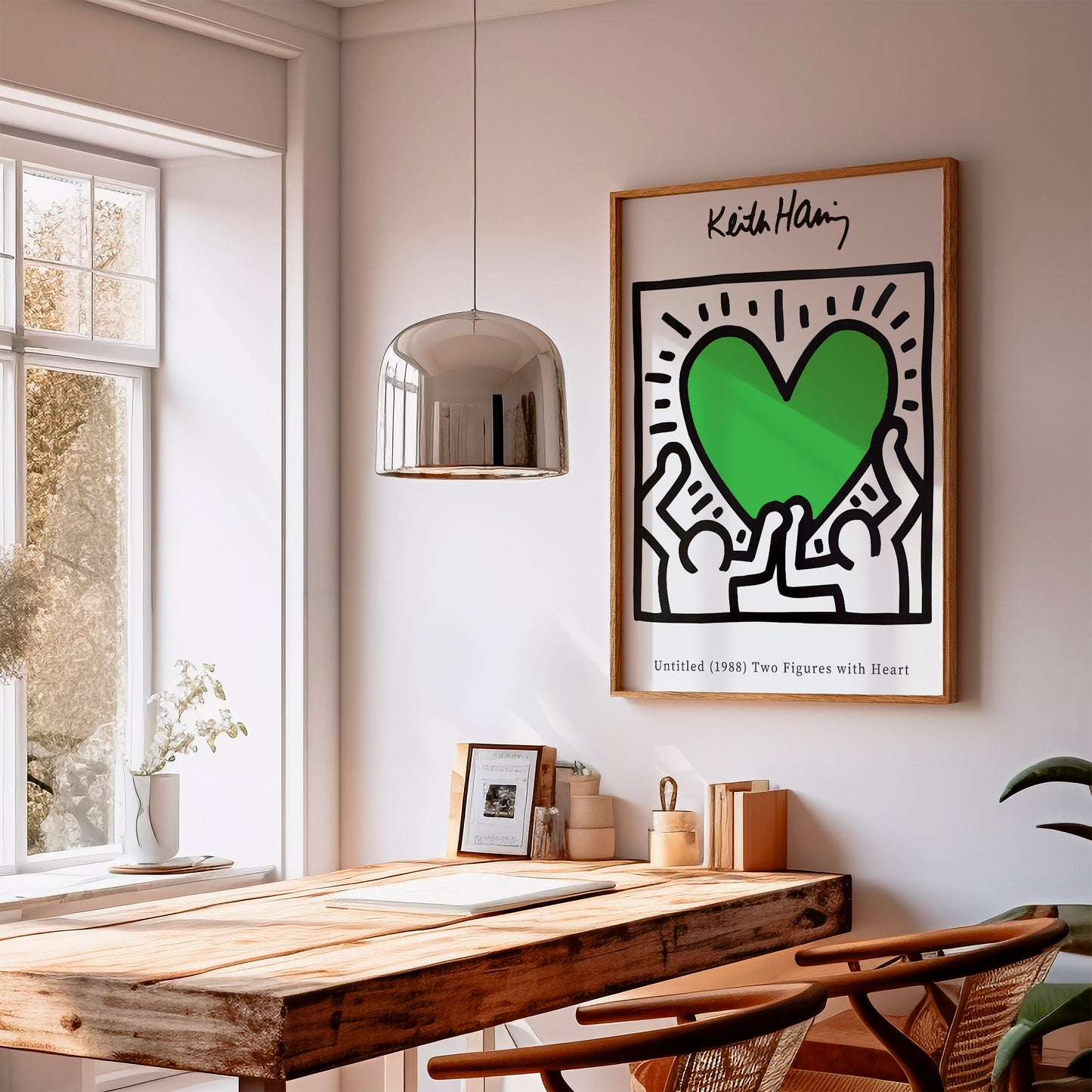 Keith Haring Love Heart Green Exhibition Poster