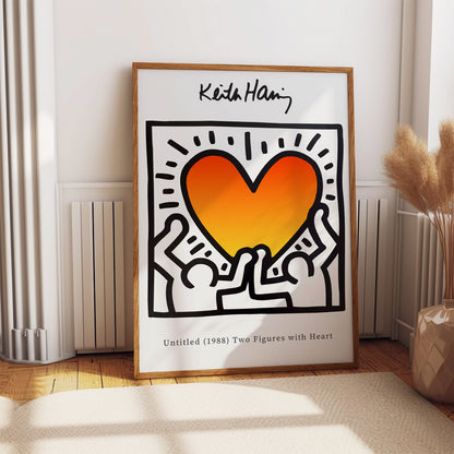 Keith Haring Poster, Love Heart Print, Ombre Exhibition Art Poster, A2/A3/A4/A5