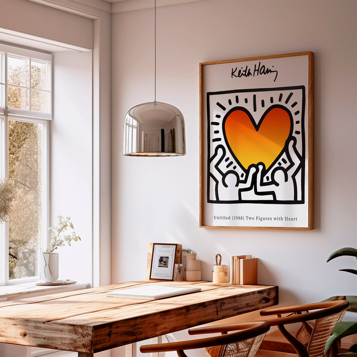 Keith Haring Poster, Love Heart Print, Ombre Exhibition Art Poster, A2/A3/A4/A5