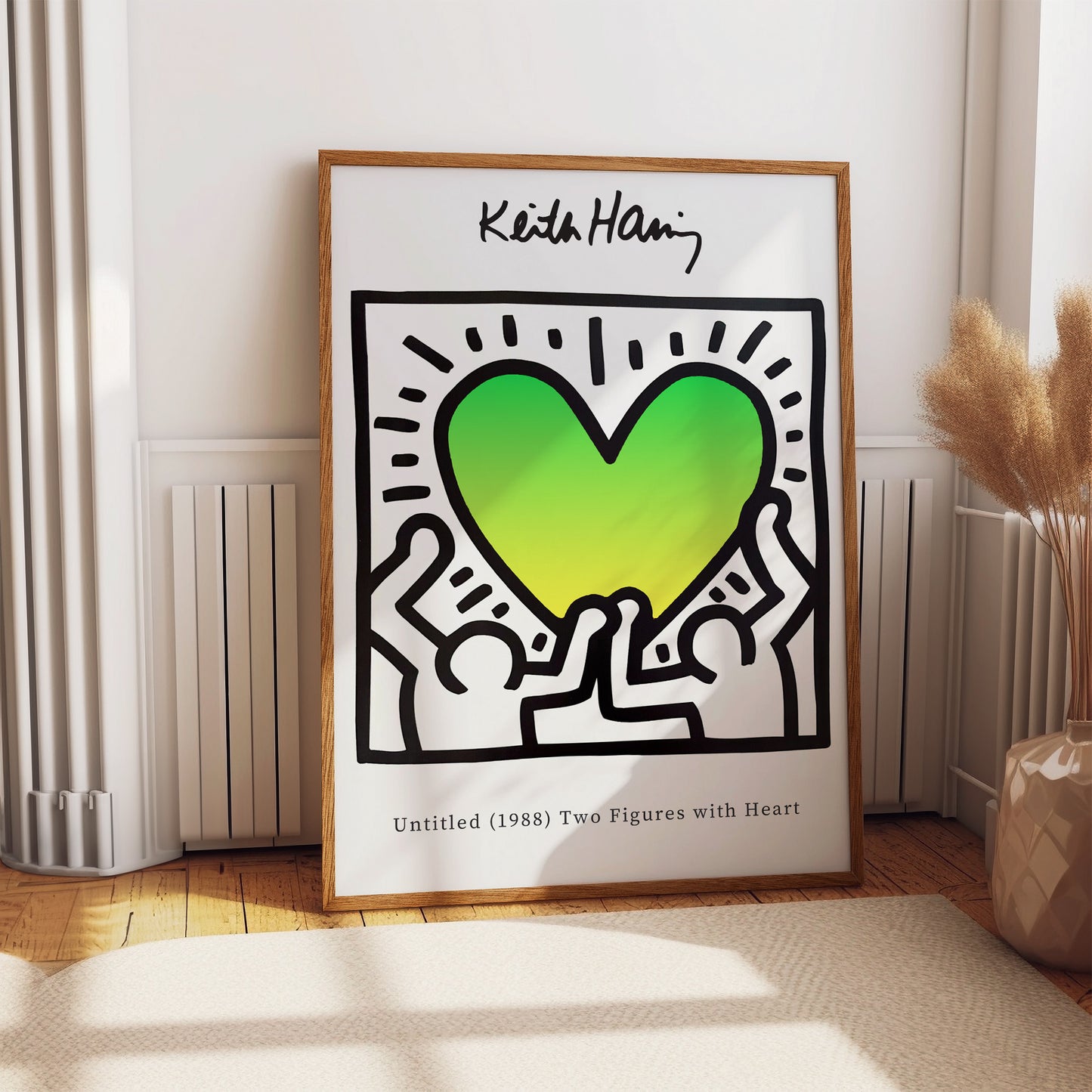 Keith Haring Poster, Love Heart Print, Ombre Exhibition Poster, A2/A3/A4/A5