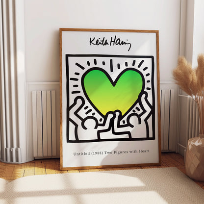 Keith Haring Poster, Love Heart Print, Ombre Exhibition Poster, A2/A3/A4/A5