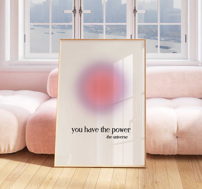 Feminine Aura Print - Energy Print - Aura Poster - Spiritual - Positive Affirmation Wall Art - Femininty Poster - Trendy Decor - Aura Poster