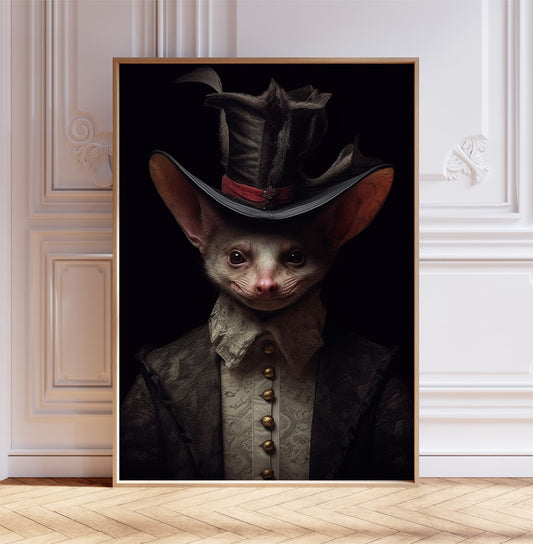 Gothic Vampire Bat Art Print, Gothic Art, Vampire Bat Poster, Vintage Vampire Décor, Dark Academia Wall Art, Gothic, Gift Idea, A1,A2,A3,A4,A5