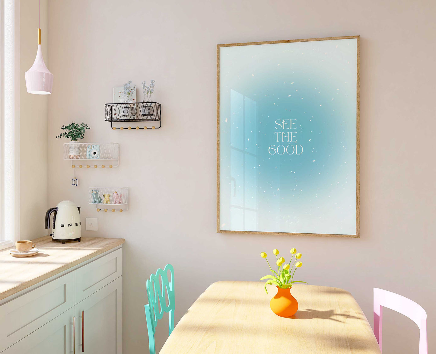 Quote Aura Print - Energy Print - Aura Poster - Spiritual - Affirmation Wall Art - Femininity Poster - Trendy Decor - Pastel Aura Poster