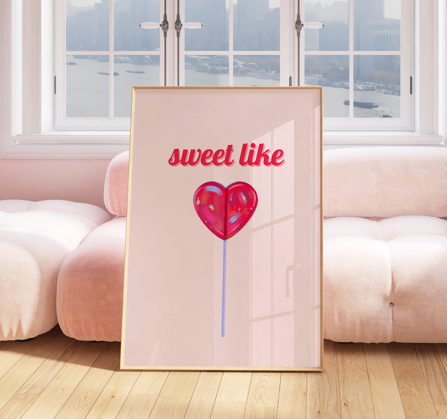 Lolly Pop Print - Sweets Print - Cute Poster - Eclectic Room Decor - Candy Prints - Girls Room Poster - Pastel Decor - Pink Poster