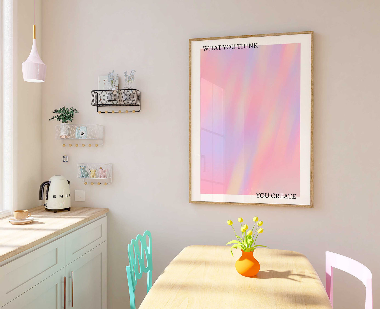 Quote Aura Print - Energy Print - Aura Poster - Spiritual - Affirmation Wall Art - Positive Poster - Trendy Decor - Pastel Aura Poster