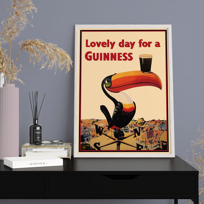 Guinness Wall Art, Lovely Day For A Guinness, Guinness Print, Vintage Drinks Poster, Bar Wall Art. Kitchen Décor, Gift Idea, A1/A2/A3/A4/A5