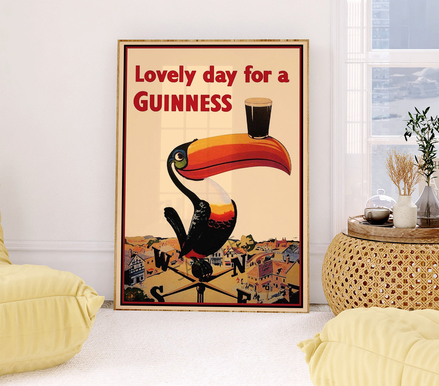 Guinness Wall Art, Lovely Day For A Guinness, Guinness Print, Vintage Drinks Poster, Bar Wall Art. Kitchen Décor, Gift Idea, A1/A2/A3/A4/A5