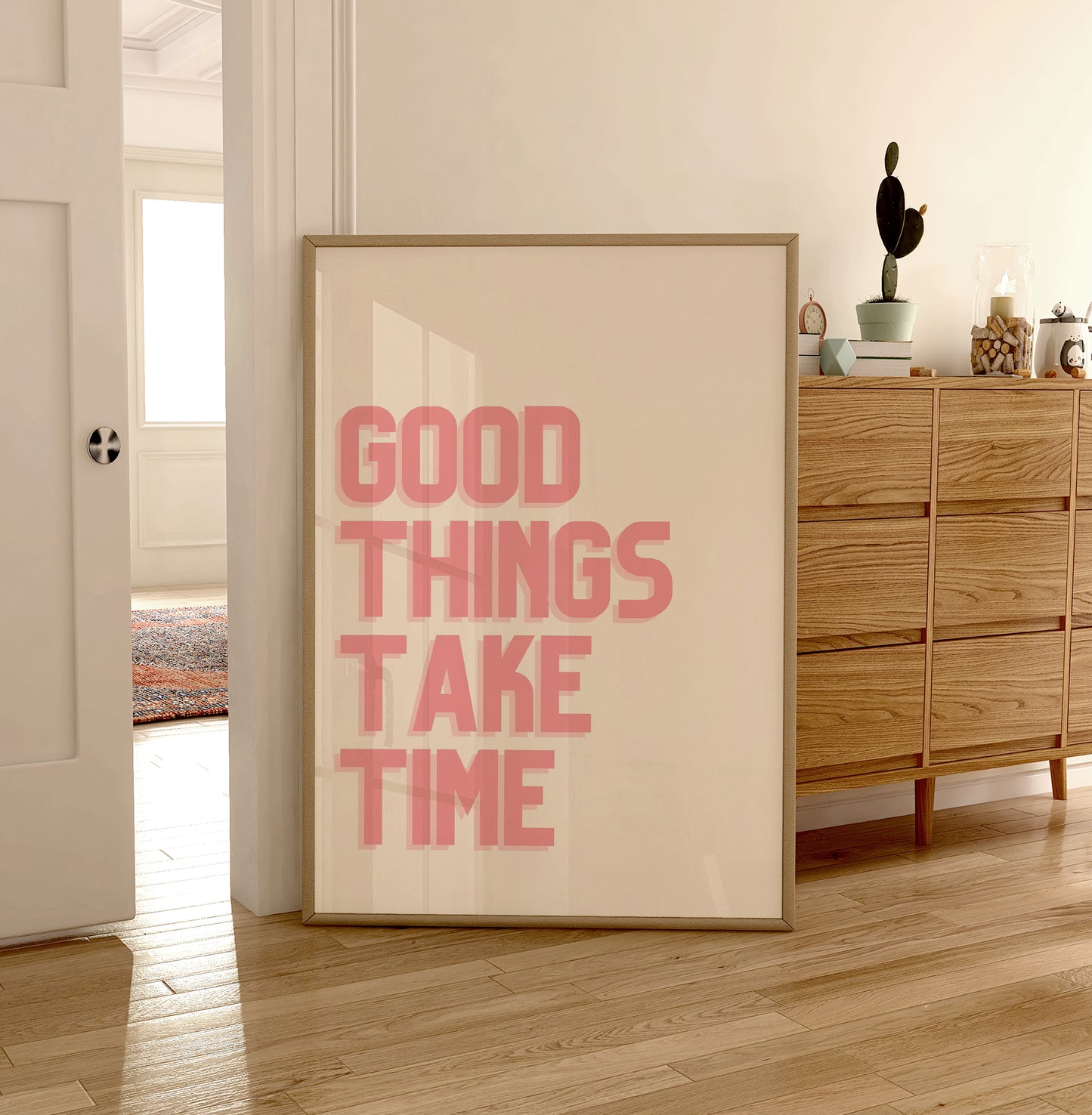Positivity Quote Print - Pink Print - Cute Poster - Eclectic Room Decor - Funky Prints - Girls Room Poster - Pastel Decor - Pink Poster