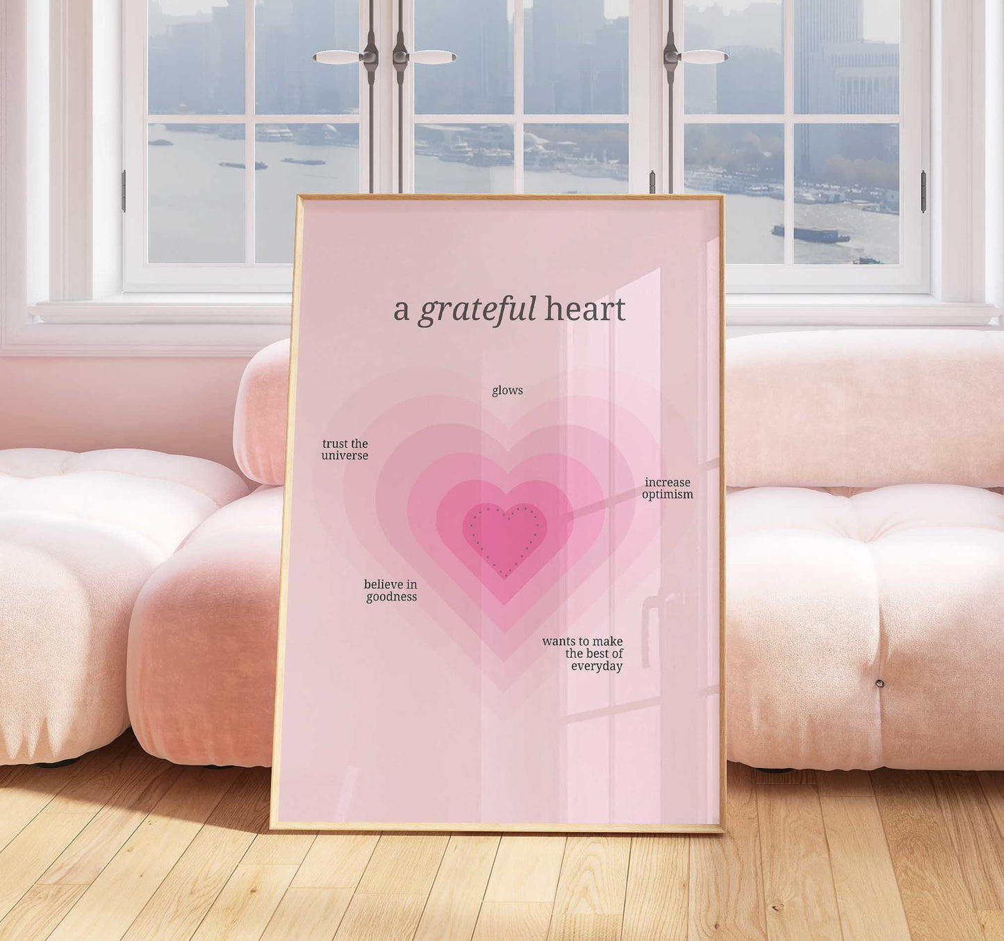 Heart Aura Print - Energy Print - Aura Poster - Spiritual - Positive Affirmation Wall Art - Femininity Poster - Girls Bedroom - Pastel Decor