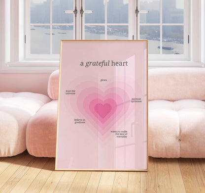 Heart Aura Print - Energy Print - Aura Poster - Spiritual - Positive Affirmation Wall Art - Femininity Poster - Girls Bedroom - Pastel Decor