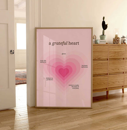 Heart Aura Print - Energy Print - Aura Poster - Spiritual - Positive Affirmation Wall Art - Femininity Poster - Girls Bedroom - Pastel Decor