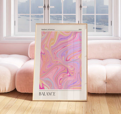 Balance Aura Print - Energy Print - Aura Poster - Spiritual - Affirmation Wall Art - Positive Poster - Trendy Decor - Pastel Aura Poster