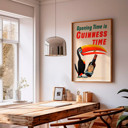 Guinness Wall Art, Guinness Time, Guinness Print, Retro Advert Poster. Drinks Art Print, Bar Poster Wedding Gift, A1/A2/A3/A4/A5