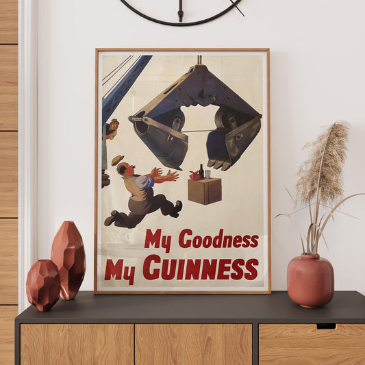 Guinness Poster, Retro Advert Poster, Guinness Print, Vintage Advertising Home Decor, Old Beer Ad. Bar Wall Décor, Gift Idea