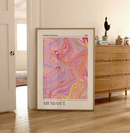 Abundance Aura Print - Energy Print - Aura Poster - Spiritual - Affirmation Wall Art - Positivity Poster - Trendy Decor - Pastel Aura Poster