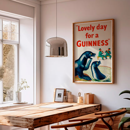 Guinness Poster: Retro Advert Poster, Guinness Time Print, Vintage Advertising Décor. Old Poster Ad, Beer Wall Décor, Art Gift