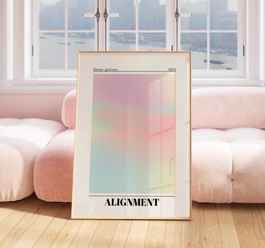 Aligment Aura Print - Energy Print - Aura Poster - Spiritual - Affirmation Wall Art - Positivity Poster - Trendy Decor - Pastel Aura Poster