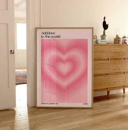 Heart Aura Print - Energy Print - Aura Poster - Spiritual - Positive Affirmation Wall Art - Femininty Poster - Girls Bedroom - Pastel Decor