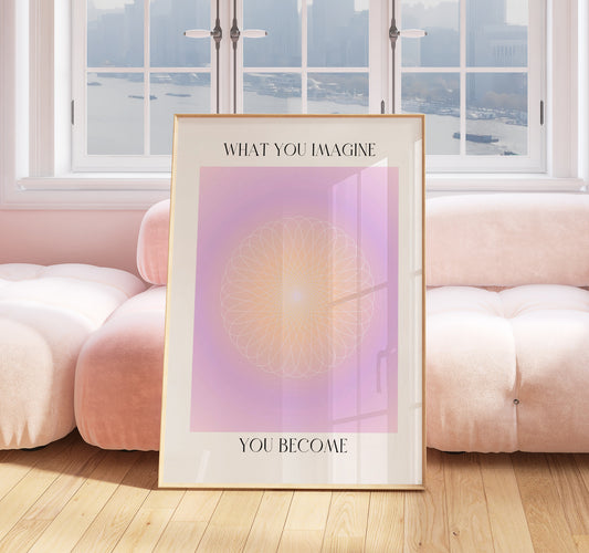 Aura Print - Energy Print - Aura Poster - Spiritual - Angel Number Wall Art - Femininity Poster - Girls Bedroom - Pastel Purple Decor