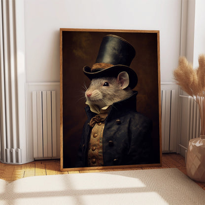 Gothic Rat Art Print, Gothic Art, Rat Poster, Vintage Victorian Décor, Gothic Wall Décor, Dark Academia Wall Art, Gift Idea, A1,A2,A3,A4,A5