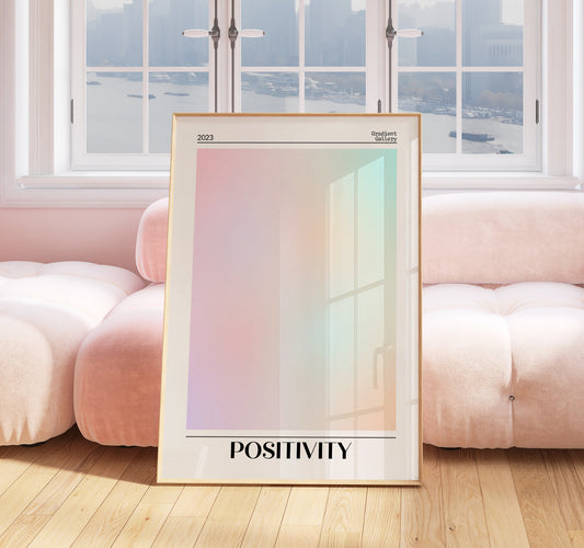 Positivity Aura Print - Energy Print - Aura Poster - Spiritual - Angel Number Wall Art - Femininity Poster - Girls Bedroom - Pastel Print