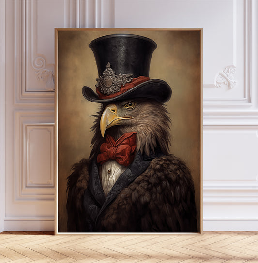 Gothic Victorian Eagle Art Print, Gothic Art, Eagle Poster, Vintage Décor, Dark Academia Wall Art, Gothic, Gift Idea, A1,A2,A3,A4,A5