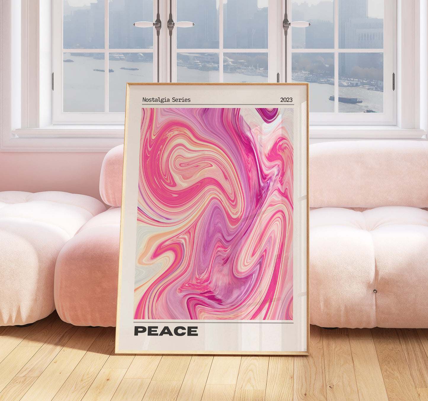 Peace Aura Print - Energy Print - Aura Poster - Spiritual - Angel Number Wall Art - Femininity Poster - Girls Bedroom - Pink Print