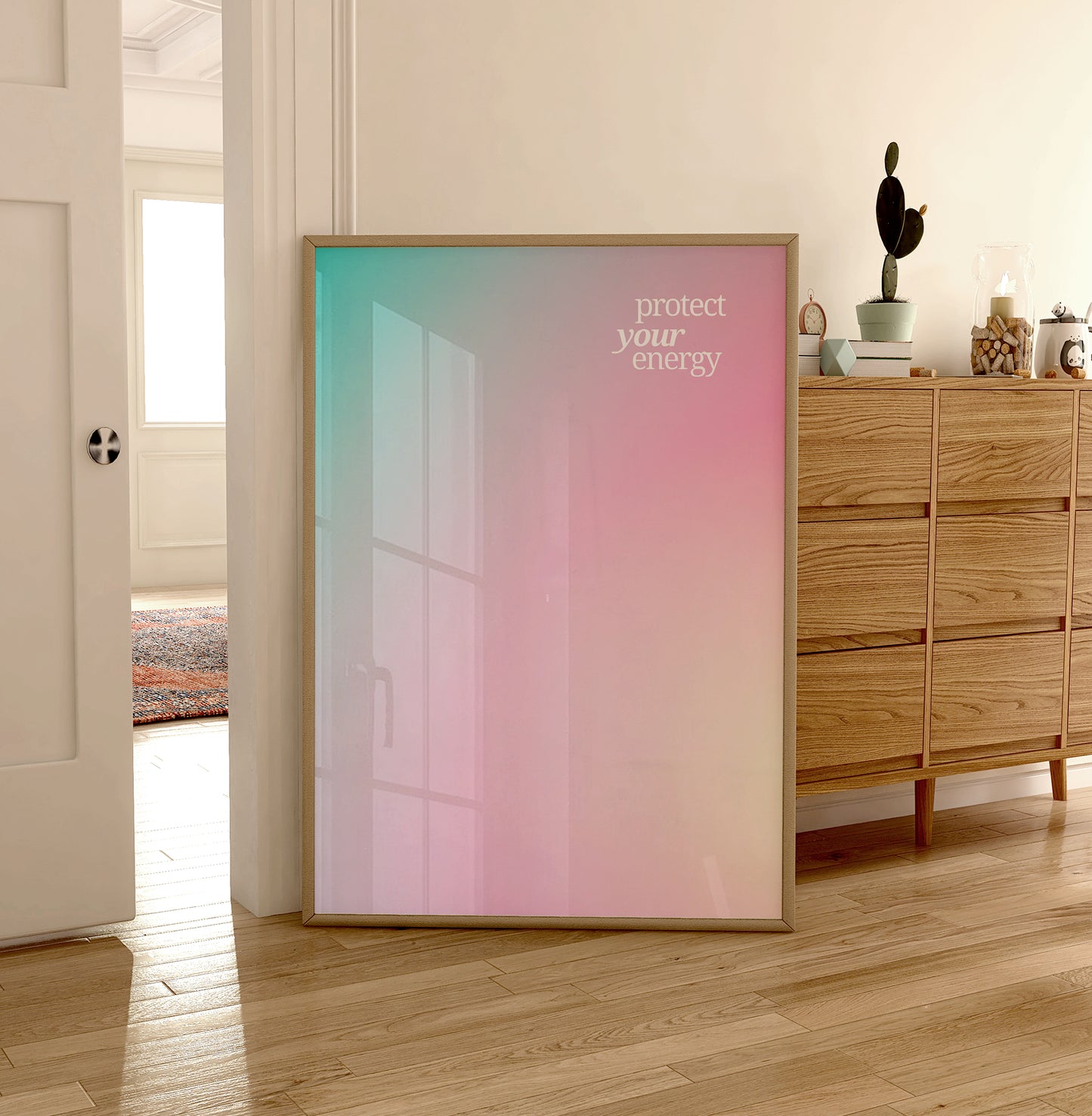 Gradient Aura Print - Energy Print - Aura Poster - Spiritual - Angel Number Wall Art - Femininity Poster - Girls Bedroom - Pastel Print