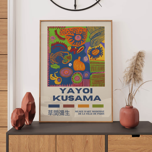 Yayoi Kusama Japanese ART PRINT Exhibition Poster Gallery Wall Décor