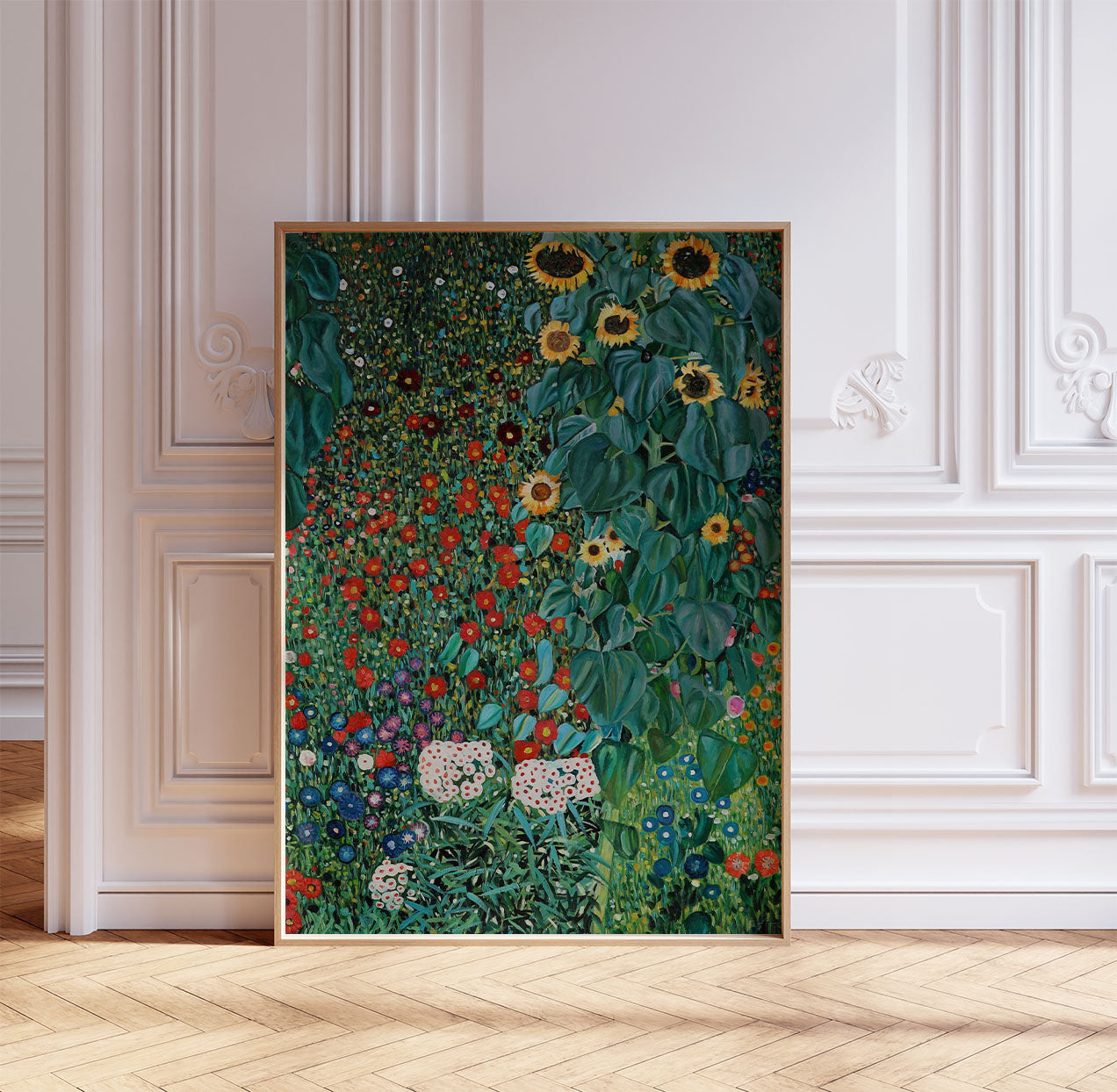 Gustav Klimt Farm Garden with Sunflowers