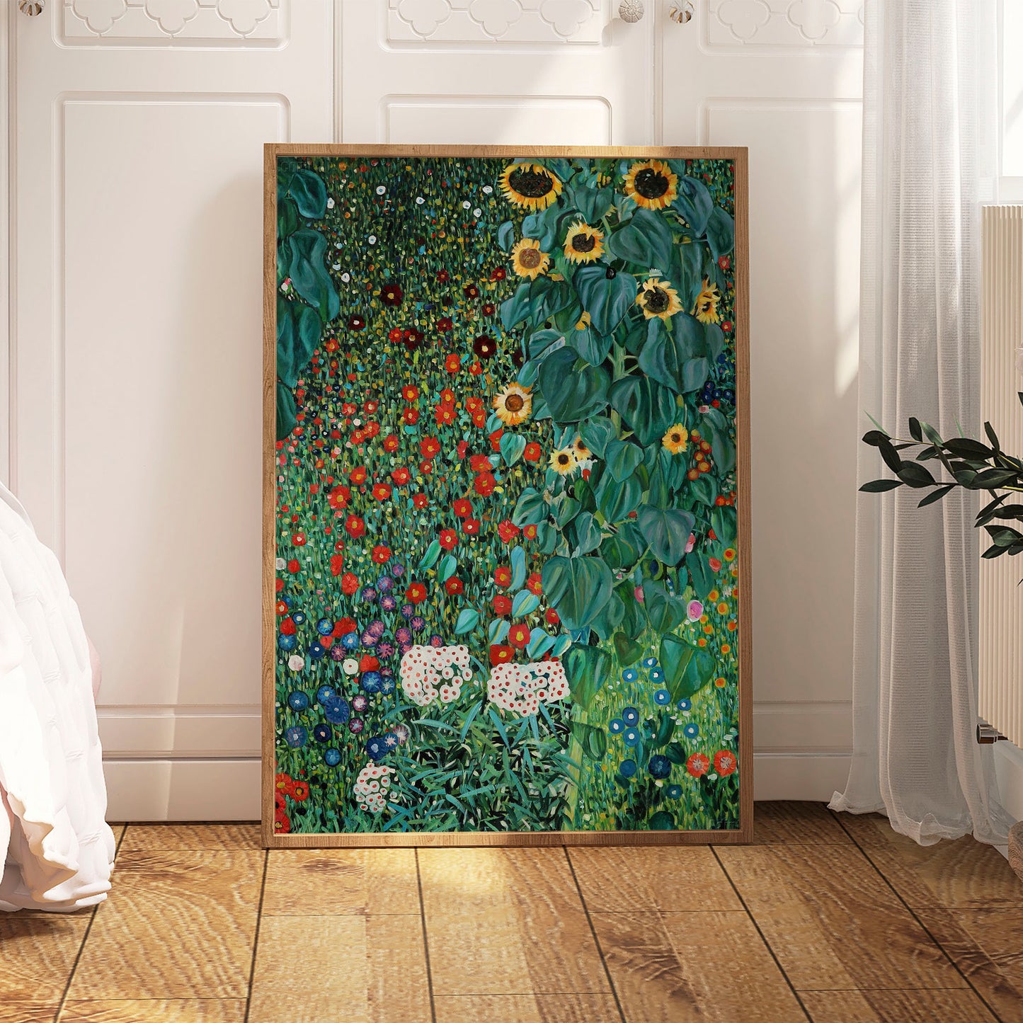 Gustav Klimt Farm Garden with Sunflowers
