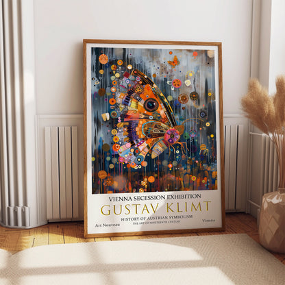 Gustav Klimt Butterfly Print, Klimt Museum Poster, Gustav Klimt Poster, Klimt Exhibition Poster, Gustav Klimt Painting, Night Garden.