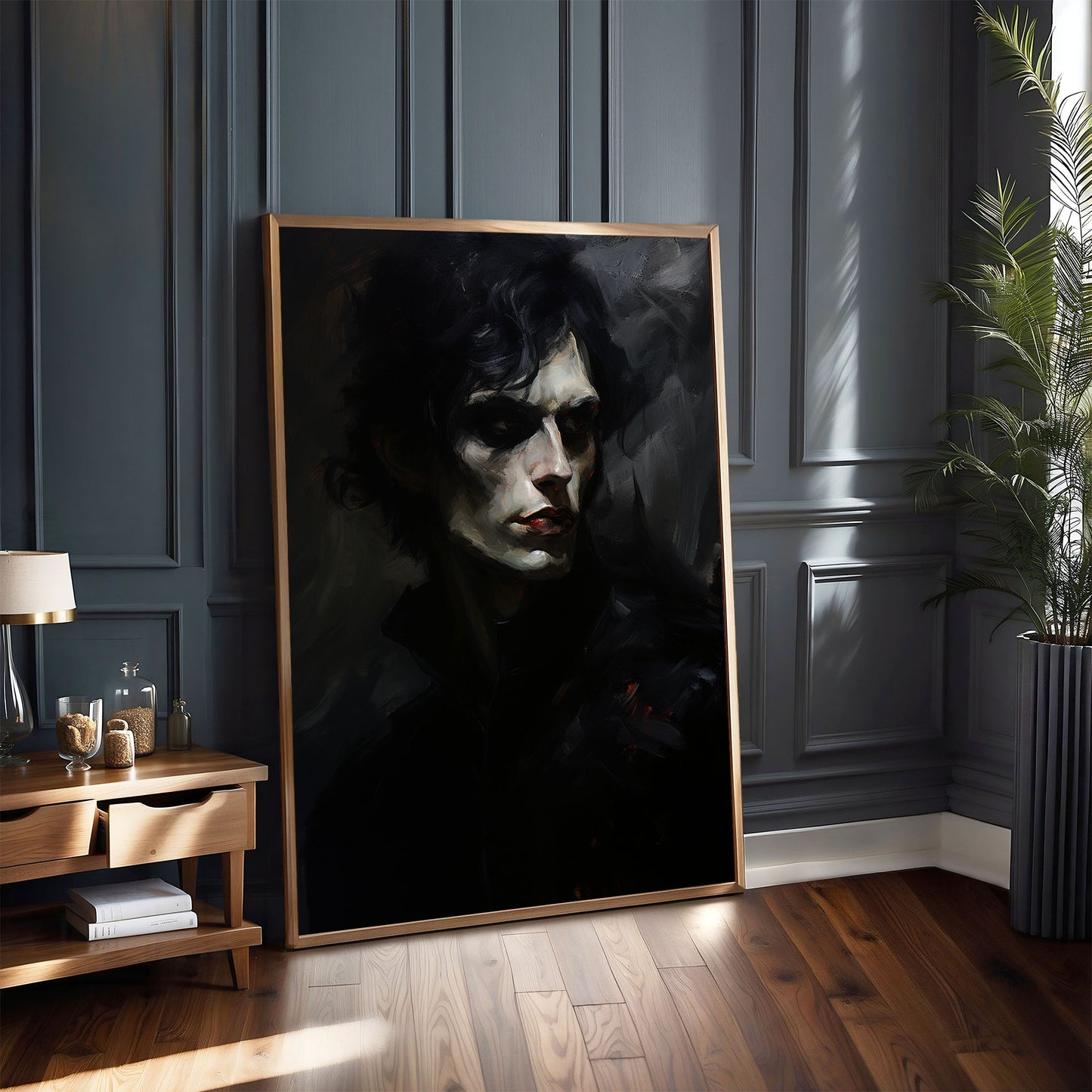 Dracula Portrait - Gothic Artwork - Victorian Painting - Dark Academia Art - Print - Gothic Painting - Vampire Poster - Antique Poster