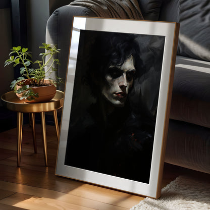 Dracula Portrait - Gothic Artwork - Victorian Painting - Dark Academia Art - Print - Gothic Painting - Vampire Poster - Antique Poster