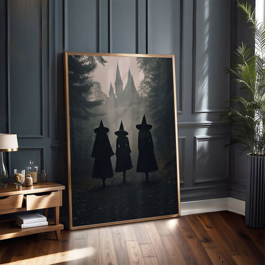 Witches Print - Gothic Decor - Art Poster Print - Spooky Poster - Dark Academia - Witches Poster - Wicca Wall Art - Occult