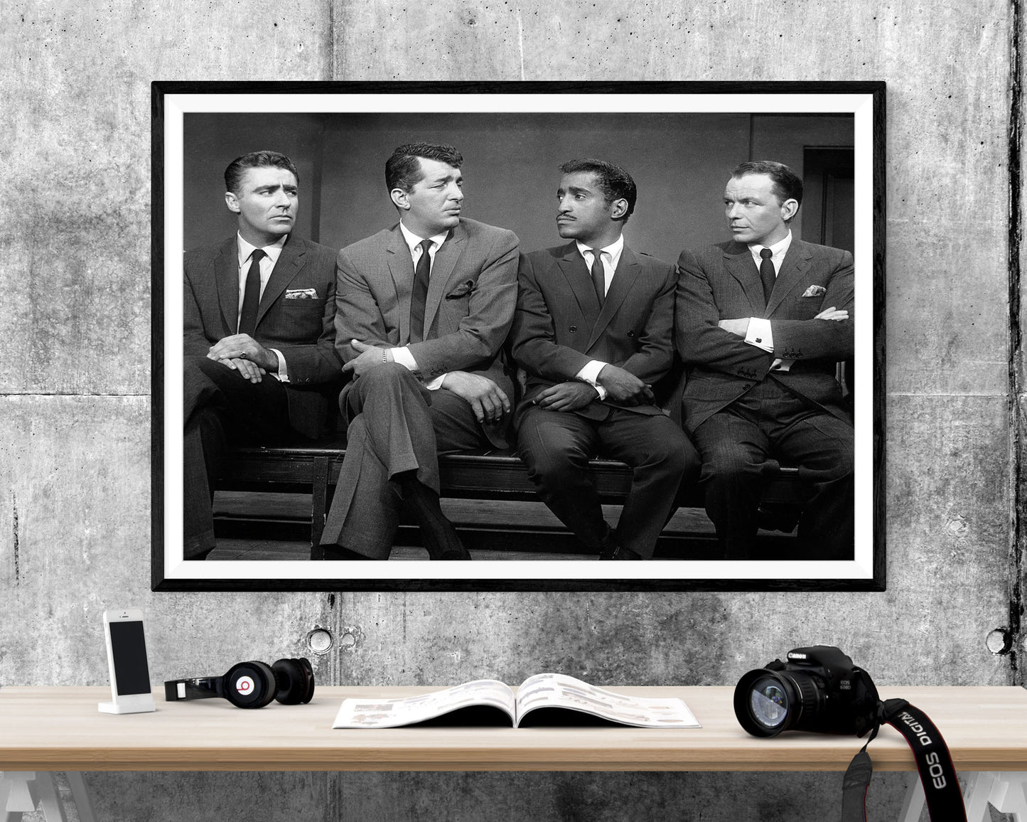 The Rat Pack - Frank Sinatra Sammy Davis Jr Dean Martin WALL ART PRINT Poster Picture Wall Hanging