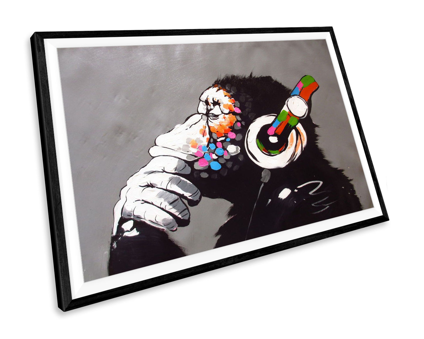 DJ Monkey Banksy WALL ART PRINT Poster Picture Wall Hanging