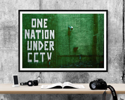 Banksy One Nation Under CCTV Graffiti WALL ART PRINT Poster Picture Wall Hanging