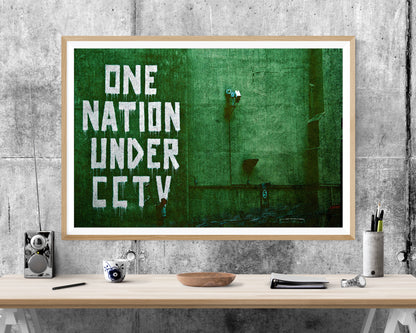 Banksy One Nation Under CCTV Graffiti WALL ART PRINT Poster Picture Wall Hanging